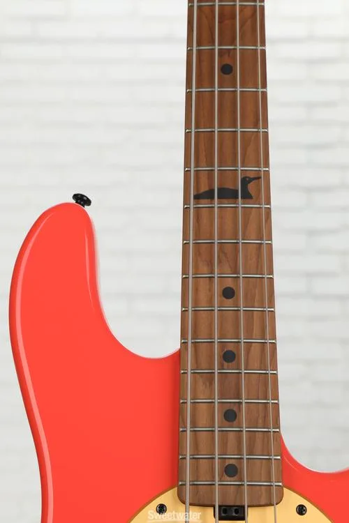  Sterling By Music Man Pete Wentz Signature StingRay Bass Guitar - Fiesta Red