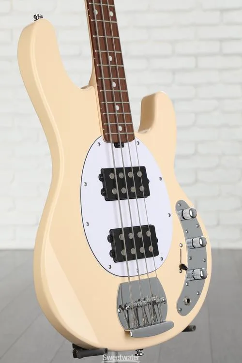  Sterling By Music Man StingRay RAY4HH Bass Guitar - Vintage Cream Sweetwater Exclusive
