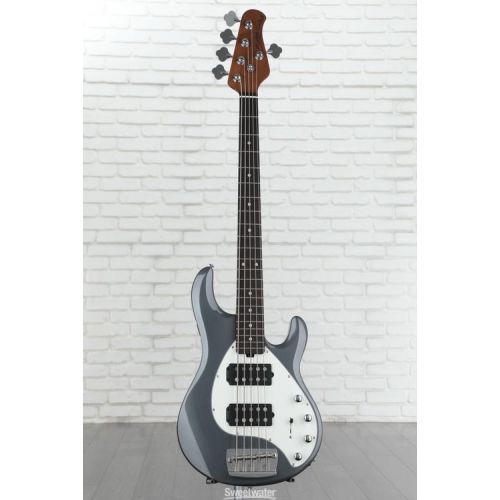  Sterling By Music Man StingRay RAY35HH 5-string Bass Guitar - Charcoal Frost Demo