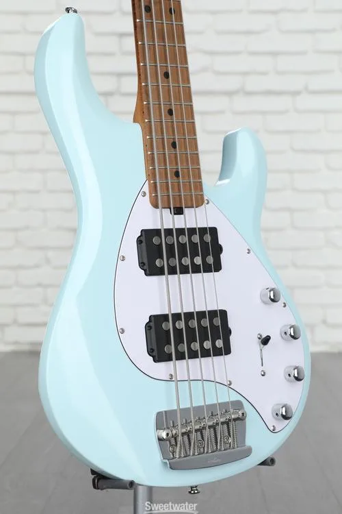  Sterling By Music Man StingRay RAY35HH Bass Guitar - Daphne Blue Demo