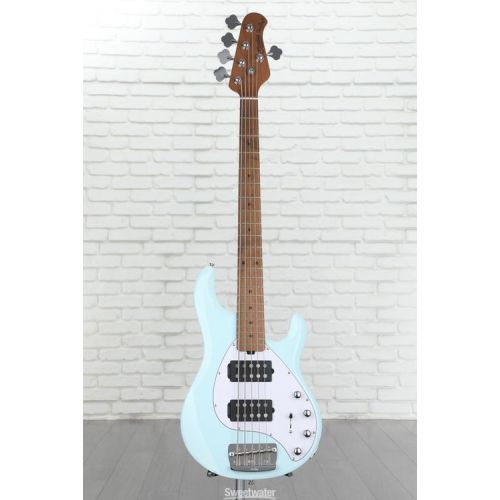  Sterling By Music Man StingRay RAY35HH Bass Guitar - Daphne Blue Demo