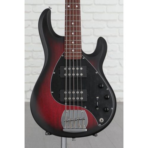  Sterling By Music Man StingRay RAY5 Bass Guitar - Ruby Red Burst Satin Demo
