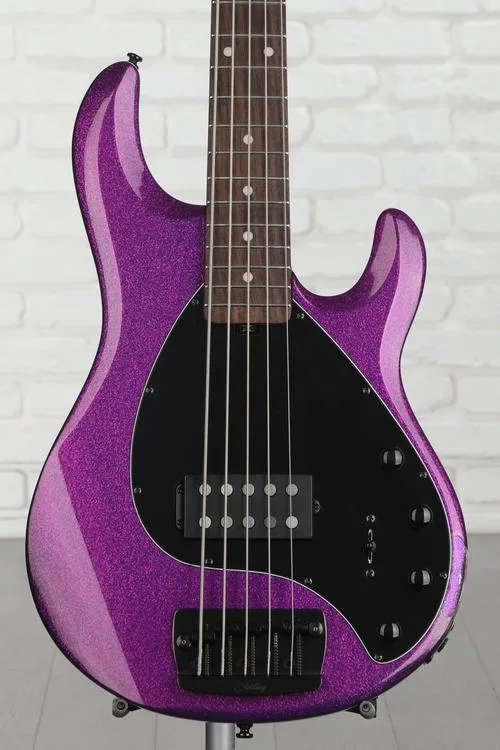 Sterling By Music Man StingRay RAY35 5-string Bass Guitar - Purple Sparkle Used