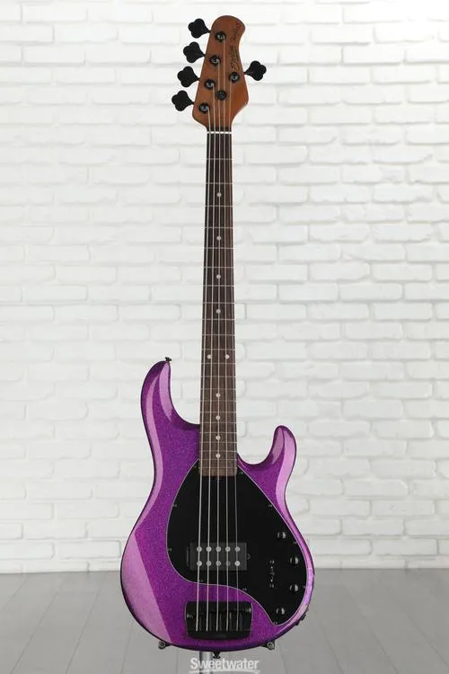  Sterling By Music Man StingRay RAY35 5-string Bass Guitar - Purple Sparkle Used