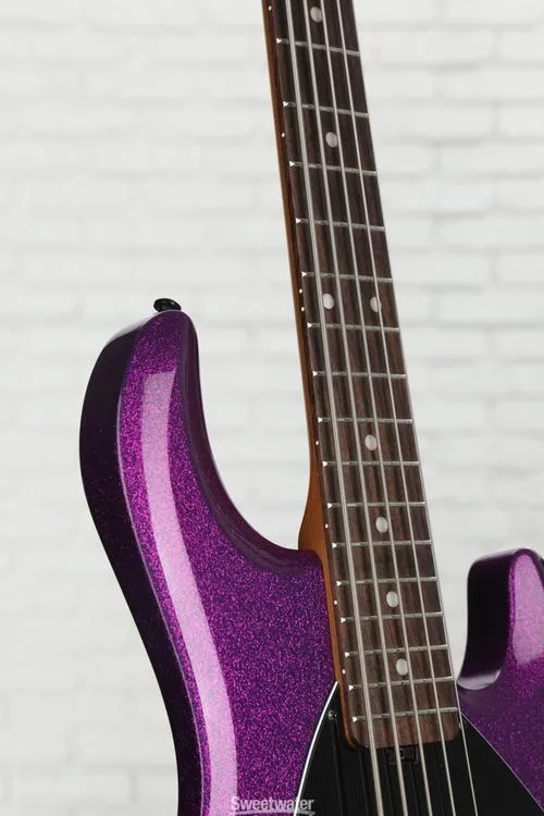  Sterling By Music Man StingRay RAY35 5-string Bass Guitar - Purple Sparkle Used