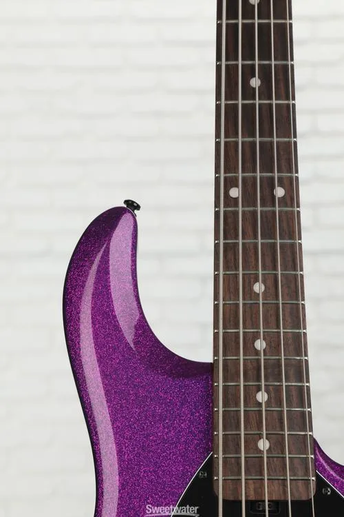  Sterling By Music Man StingRay RAY35 5-string Bass Guitar - Purple Sparkle Used