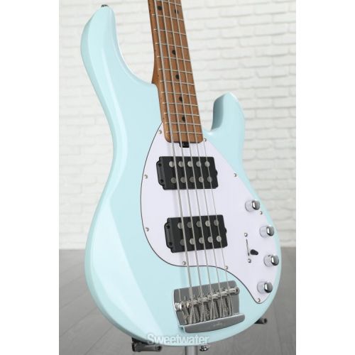 Sterling By Music Man StingRay RAY35HH Dent and Scratch Bass Guitar - Daphne Blue