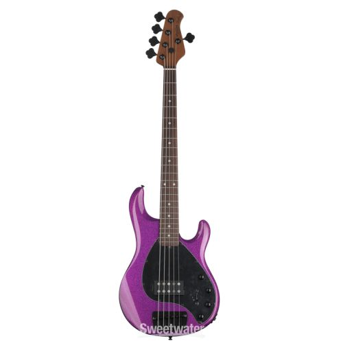  Sterling By Music Man StingRay RAY35 5-string Bass Guitar - Purple Sparkle