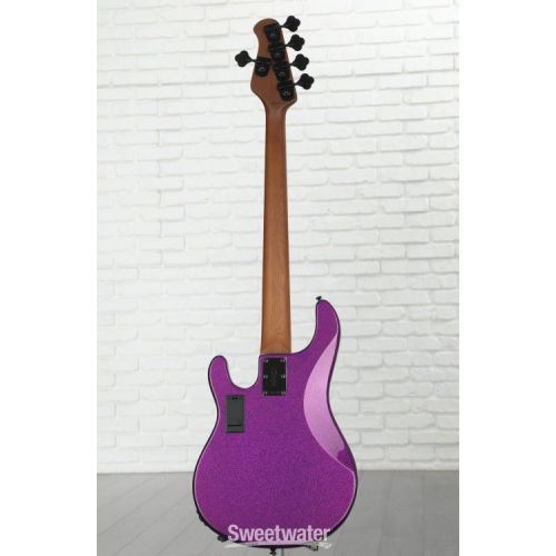  Sterling By Music Man StingRay RAY35 5-string Bass Guitar - Purple Sparkle