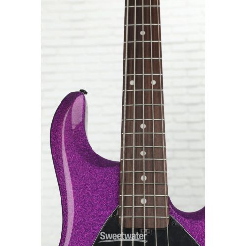  Sterling By Music Man StingRay RAY35 5-string Bass Guitar - Purple Sparkle