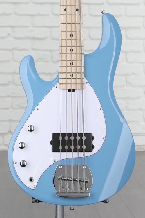 Sterling By Music Man StingRay RAY5 Bass Guitar Left-handed - Chopper Blue Demo