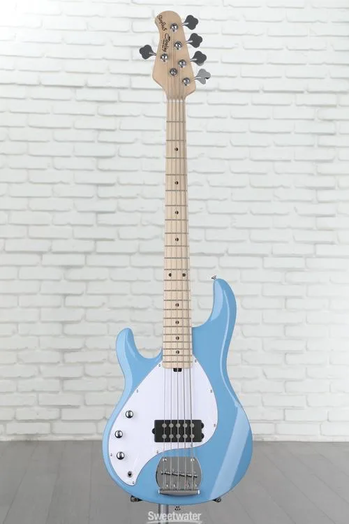  Sterling By Music Man StingRay RAY5 Bass Guitar Left-handed - Chopper Blue Demo
