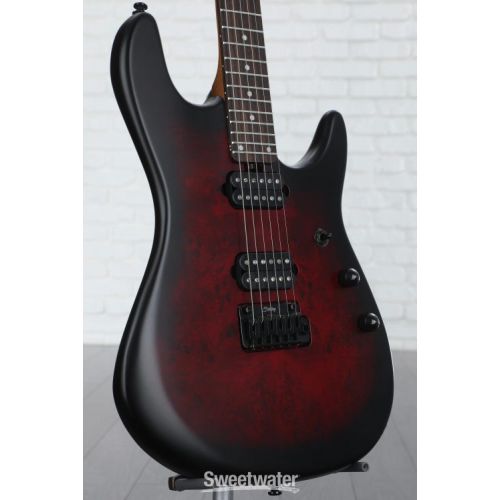  Sterling By Music Man Jason Richardson Signature Richardson6 Electric Guitar - Dark Scarlet Burst Satin