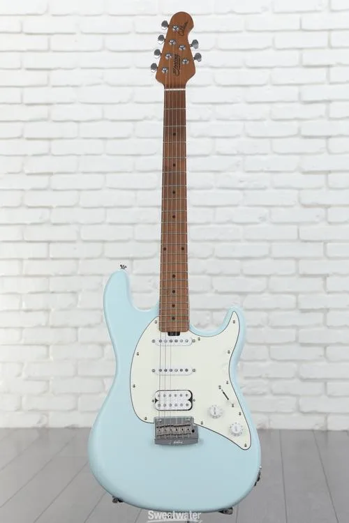  Sterling By Music Man Cutlass CT50HSS Electric Guitar - Daphne Blue Satin Demo