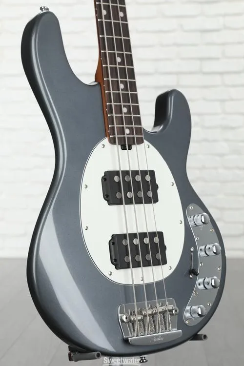  Sterling By Music Man StingRay RAY34HH Bass Guitar - Charcoal Frost
