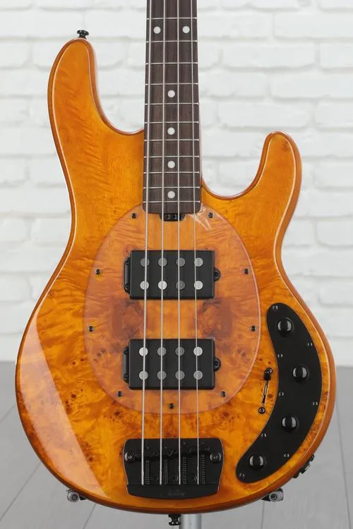 Sterling By Music Man StingRay RAY34HHPB Bass Guitar - Amber Demo