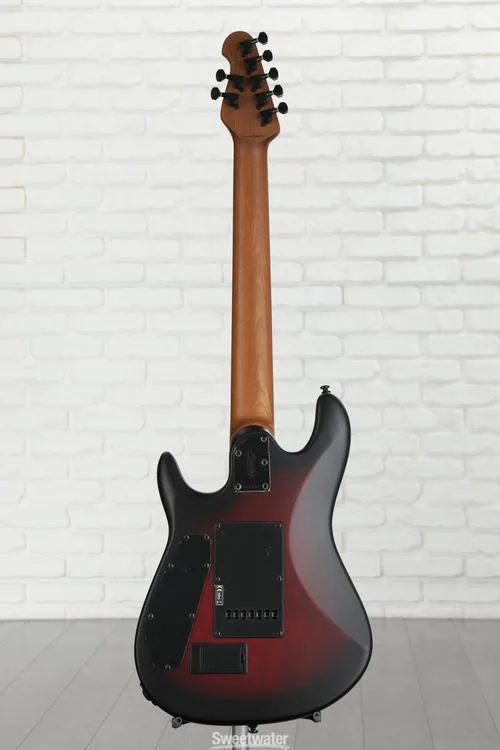  Sterling By Music Man 7-string Jason Richardson Signature Electric Guitar - Dark Scarlet Burst Satin