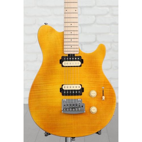  Sterling By Music Man Axis Flame Maple Electric Guitar - Trans Gold