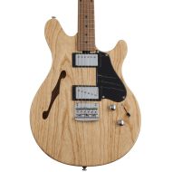 Sterling By Music Man Valentine Chambered Semi-hollowbody Electric Guitar - Natural with Bag