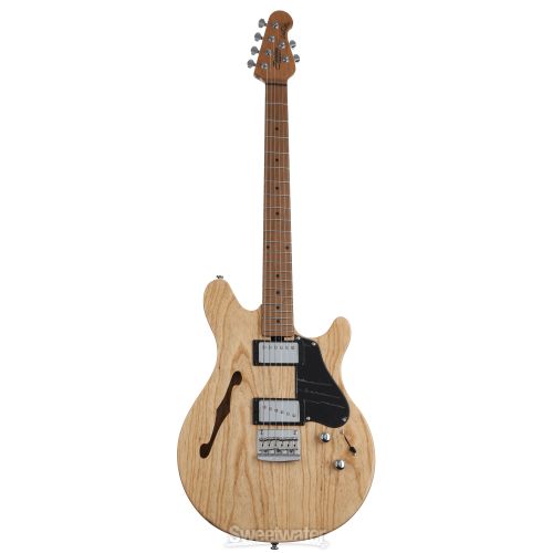  Sterling By Music Man Valentine Chambered Semi-hollowbody Electric Guitar - Natural with Bag