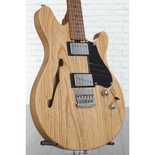  Sterling By Music Man Valentine Chambered Semi-hollowbody Electric Guitar - Natural with Bag