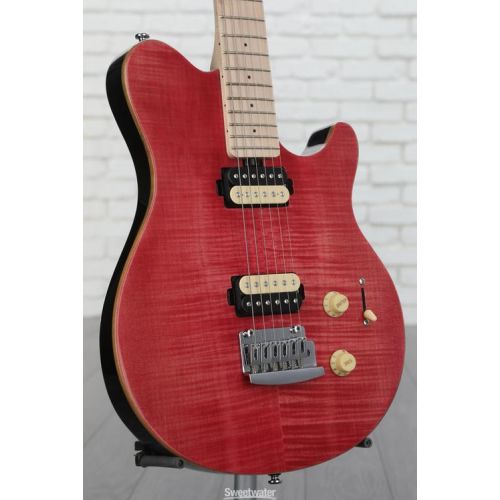  Sterling By Music Man Axis Flame Maple Electric Guitar - Stain Pink