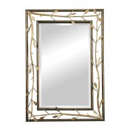 Sterling Industries Sterling 40-Inch Tall Gold Leaf Metal Branch Framed Mirror
