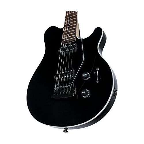  Sterling By MusicMan 6 String Sterling by Music Man Axis AX3S Electric Guitar Body, Black with White Binding (AX3S-BK-R1)