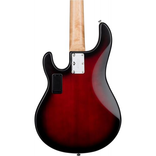  Sterling by Music Man StingRay Ray5 Bass Guitar in Ruby Red Burst Satin, 5-String