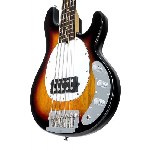  Sterling By MusicMan Sterling by Music Man StingRay Classic Ray25CA Bass Guitar in 3-Tone Sunburst, 5-String RAY25CA-3TS-R1