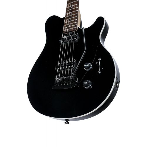  Sterling By MusicMan 6 String Sterling by Music Man Axis AX3S Electric Guitar in Black with White Body Binding AX3S-BK-R1