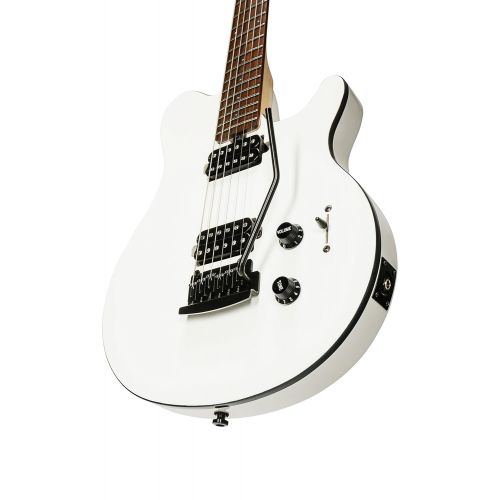  Sterling By MusicMan 6 String Sterling by Music Man Axis AX3S Electric Guitar in Black with White Body Binding AX3S-BK-R1