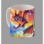 /SterlingFoxCreations Dragon Coffee Mug, Spyro the Dragon Inspired, Spyro and Cynder Mug Cup, Reignited Trilogy