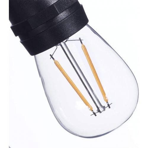  [아마존 핫딜]  [아마존핫딜]Sterno Home 48-Ft Vintage-Style Waterproof Outdoor LED String Lights  Hanging Edison Bulbs on Black Rubberized Cord  For Backyard, Weddings, Patio, Porch, and more.