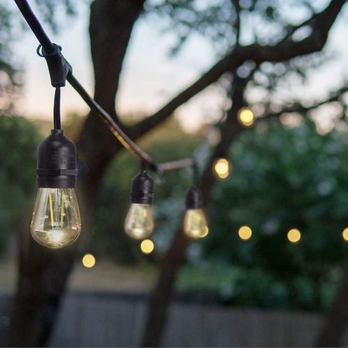  [아마존 핫딜]  [아마존핫딜]Sterno Home 48-Ft Vintage-Style Waterproof Outdoor LED String Lights  Hanging Edison Bulbs on Black Rubberized Cord  For Backyard, Weddings, Patio, Porch, and more.