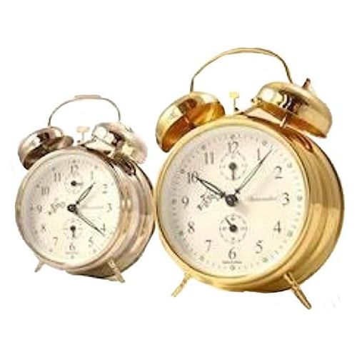  Sternreiter Double Bell Mechanical Wind Alarm Clock - Silver