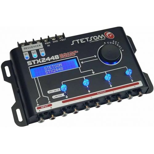  Stetsom STX 2448 DSP Crossover & Equalizer 4 Channel Full Digital Signal Processor (Sequencer)