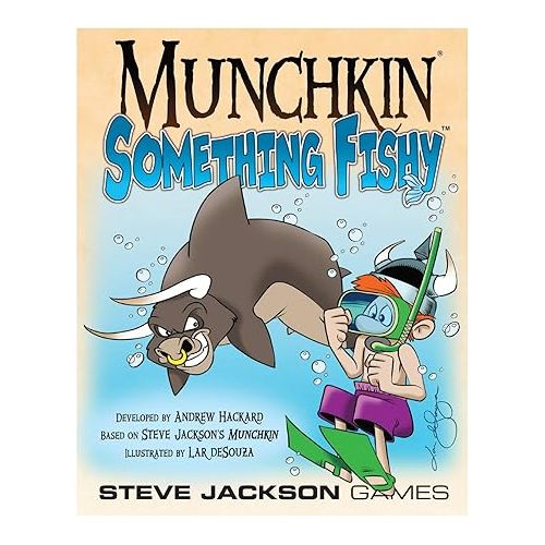  Munchkin Something Fishy Card Game (Expansion) | 56 Cards | Adult, Kids, & Family Game | Fantasy Adventure Roleplaying Game | Ages 10+ | 3-6 Players | Avg Play Time 120 Min | Steve Jackson Games