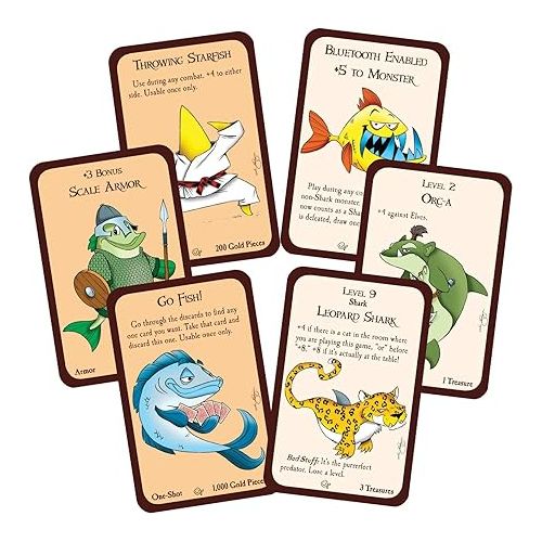 Munchkin Something Fishy Card Game (Expansion) | 56 Cards | Adult, Kids, & Family Game | Fantasy Adventure Roleplaying Game | Ages 10+ | 3-6 Players | Avg Play Time 120 Min | Steve Jackson Games