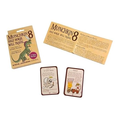  Munchkin 8 - Half Horse, Will Travel Card Game (Expansion), 112-Card Expansion, Adults, Kids, & Family, Fantasy Adventure RPG, Ages 10+, 3-6 Players, Avg Play Time 120 Min, Steve Jackson Games