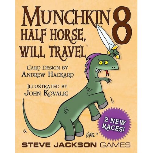  Munchkin 8 - Half Horse, Will Travel Card Game (Expansion), 112-Card Expansion, Adults, Kids, & Family, Fantasy Adventure RPG, Ages 10+, 3-6 Players, Avg Play Time 120 Min, Steve Jackson Games