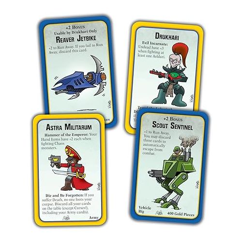  Munchkin Warhammer 40,000: Rank and Vile Card Game (Expansion) | 112 Cards | Adult, Kids, & Family Game | Fantasy Adventure RPG | Ages 10+ | 3-6 Players | Avg Play Time 120 Min | Steve Jackson Games