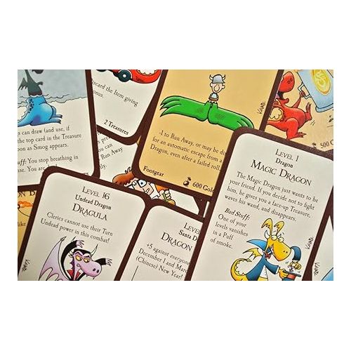  Steve Jackson Games Munchkin Dragons Card Game (Mini-Expansion) | 15 Cards | Adult, Kids, & Family Game | Fantasy Adventure Roleplaying Game | Ages 10+ | 3-6 Players | Avg Play Time 120 Min | from