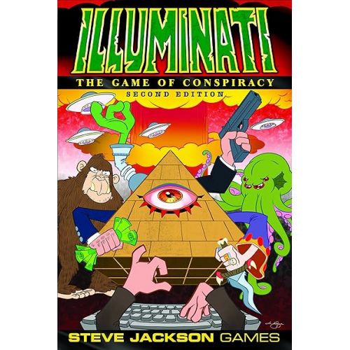  Illuminati Second Edition Game The Game of Conspiracy Family Card Dice Game For Adults and Family Ages 13+ for 2 - 6 Players Average Play Time 60 -120 Minutes From Steve Jackson Games