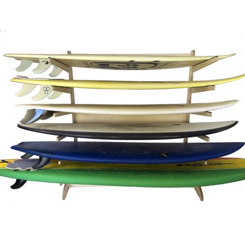  Steves Rack Shack 6-Level Freestanding Surf Rack | Storage for: shortboard, Fish, Fun Boards (Freestanding; for use Indoors and Dry Spaces Outdoors; Made in The USA)