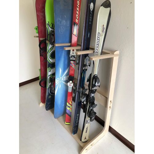  [아마존베스트]Steves Rack Shack | Snow Ski Storage Rack, Vertical Ski Storage Snowboard Standing Rack and Ski Holder for Garage Freestanding Indoor Ski Storage Rack