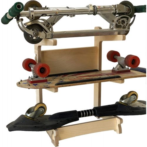  [아마존베스트]Steve's Rack Shack Premium Freestanding Skateboard Rack | Storage for: Snowboards, Skis, Skateboards, Scooters, Ripsticks, and More (6 Level)