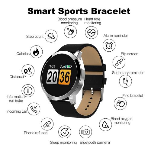  Stheanoo Smart Wristbands Blood Pressure Monitor Watch Blood Oxygen Heart Rate Monitor Smart Watch Activity Fitness Tracker for iOS & Android