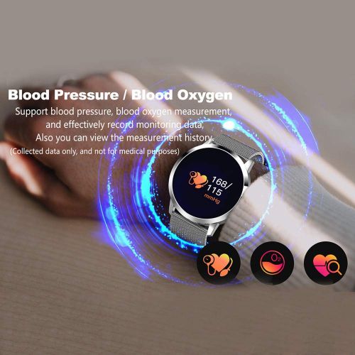  Stheanoo Smart Wristbands Blood Pressure Monitor Watch Blood Oxygen Heart Rate Monitor Smart Watch Activity Fitness Tracker for iOS & Android