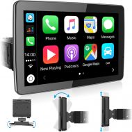 Stiflix Single Din Bluetooth Car Stereo: 9 Inch IPS Touchscreen Audio with Carplay Android Auto MirrorLink Backup Camera FM/AM Car Radio USB/SD/AUX-in Fast Charging Subwoofer